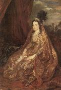 Dyck, Anthony van Portrat der Elisabeth oder Theresia Shirley in orientalischer Kleidung Sweden oil painting artist